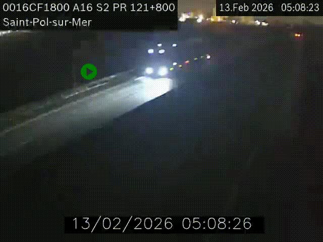<h2>Webcam autoroute A16 à proximité de Dunkerque, à hauteur de la sortie Saint-Pol-sur-Mer. Vue orientée vers Calais</h2>