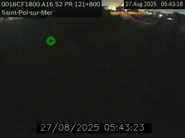 <h2>Webcam autoroute A16 à proximité de Dunkerque, à hauteur de la sortie Saint-Pol-sur-Mer. Vue orientée vers Calais</h2>