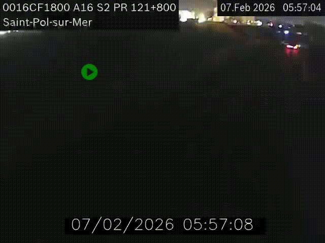 <h2>Webcam autoroute A16 à proximité de Dunkerque, à hauteur de la sortie Saint-Pol-sur-Mer. Vue orientée vers Calais</h2>