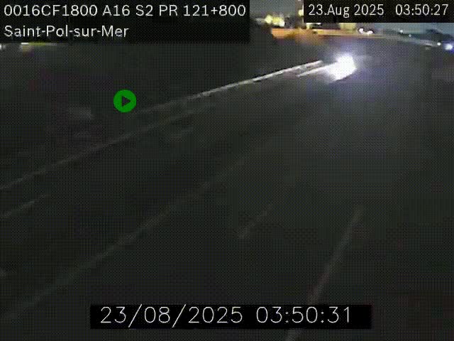 <h2>Webcam autoroute A16 à proximité de Dunkerque, à hauteur de la sortie Saint-Pol-sur-Mer. Vue orientée vers Calais</h2>