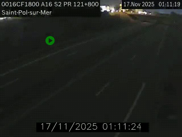 Webcam autoroute A16 à proximité de Dunkerque, à hauteur de la sortie Saint-Pol-sur-Mer. Vue orientée vers Calais