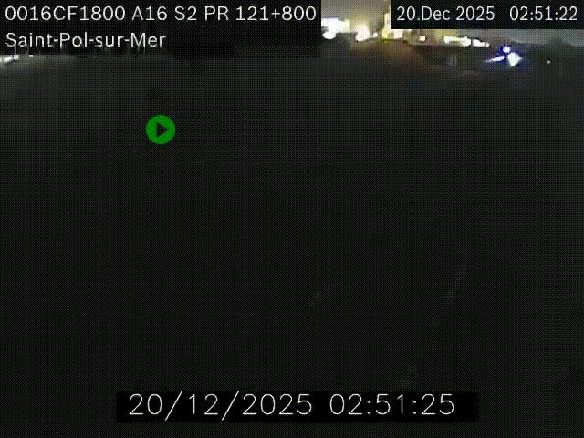 Webcam autoroute A16 à proximité de Dunkerque, à hauteur de la sortie Saint-Pol-sur-Mer. Vue orientée vers Calais