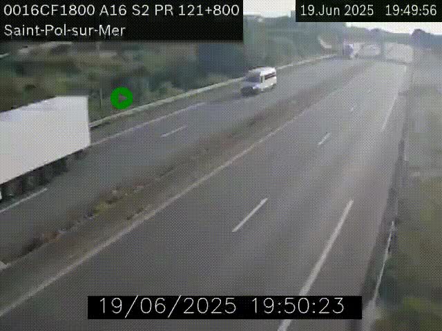 <h2>Webcam autoroute A16 à proximité de Dunkerque, à hauteur de la sortie Saint-Pol-sur-Mer. Vue orientée vers Calais</h2>