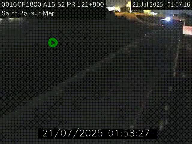 <h2>Webcam autoroute A16 à proximité de Dunkerque, à hauteur de la sortie Saint-Pol-sur-Mer. Vue orientée vers Calais</h2>