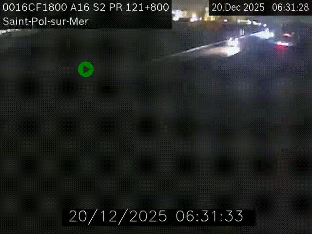 <h2>Webcam autoroute A16 à proximité de Dunkerque, à hauteur de la sortie Saint-Pol-sur-Mer. Vue orientée vers Calais</h2>