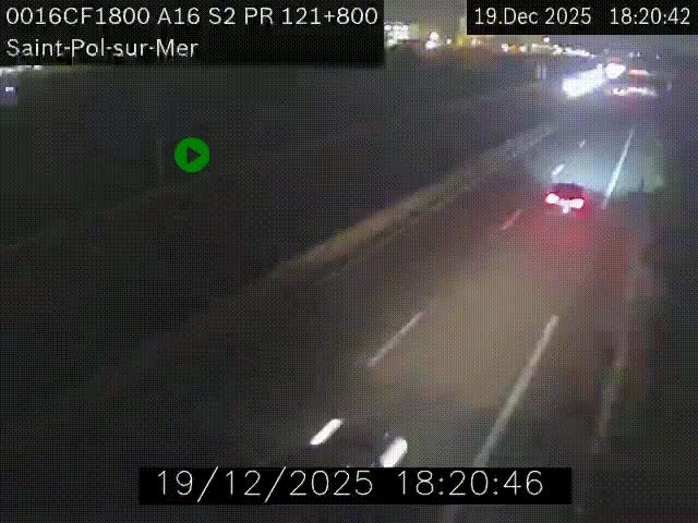 <h2>Webcam autoroute A16 à proximité de Dunkerque, à hauteur de la sortie Saint-Pol-sur-Mer. Vue orientée vers Calais</h2>