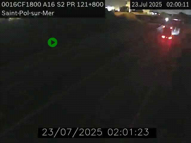 <h2>Webcam autoroute A16 à proximité de Dunkerque, à hauteur de la sortie Saint-Pol-sur-Mer. Vue orientée vers Calais</h2>