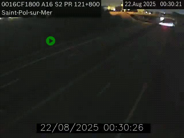 <h2>Webcam autoroute A16 à proximité de Dunkerque, à hauteur de la sortie Saint-Pol-sur-Mer. Vue orientée vers Calais</h2>