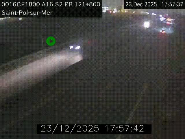 <h2>Webcam autoroute A16 à proximité de Dunkerque, à hauteur de la sortie Saint-Pol-sur-Mer. Vue orientée vers Calais</h2>