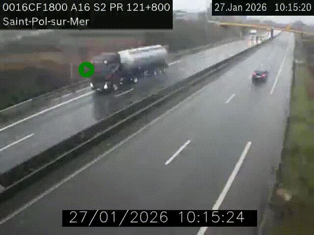 <h2>Webcam autoroute A16 à proximité de Dunkerque, à hauteur de la sortie Saint-Pol-sur-Mer. Vue orientée vers Calais</h2>