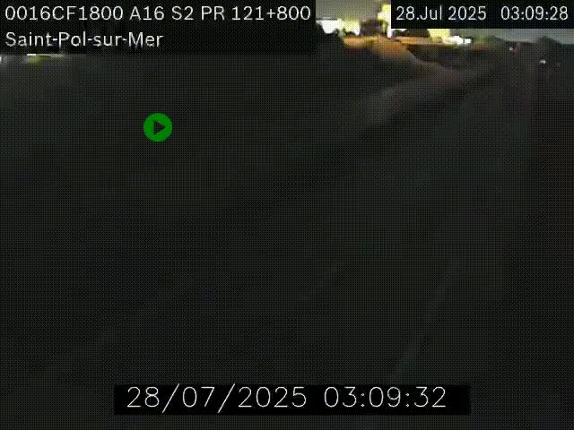 <h2>Webcam autoroute A16 à proximité de Dunkerque, à hauteur de la sortie Saint-Pol-sur-Mer. Vue orientée vers Calais</h2>