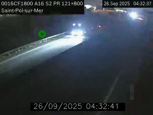 <h2>Webcam autoroute A16 à proximité de Dunkerque, à hauteur de la sortie Saint-Pol-sur-Mer. Vue orientée vers Calais</h2>