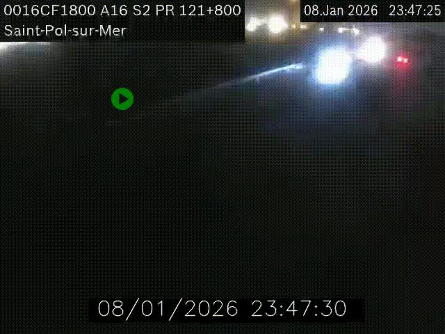 <h2>Webcam autoroute A16 à proximité de Dunkerque, à hauteur de la sortie Saint-Pol-sur-Mer. Vue orientée vers Calais</h2>