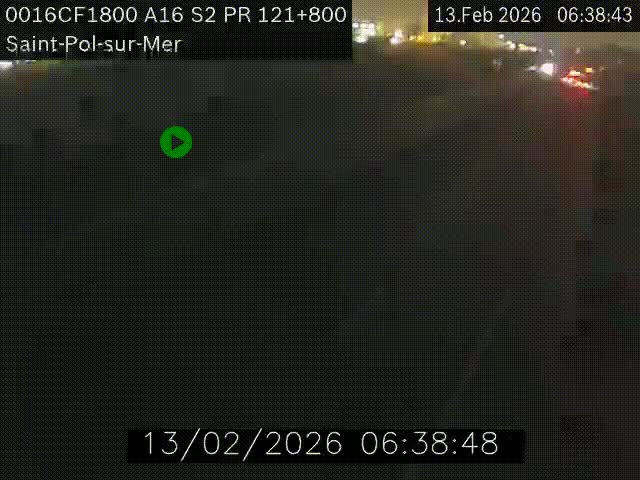 <h2>Webcam autoroute A16 à proximité de Dunkerque, à hauteur de la sortie Saint-Pol-sur-Mer. Vue orientée vers Calais</h2>