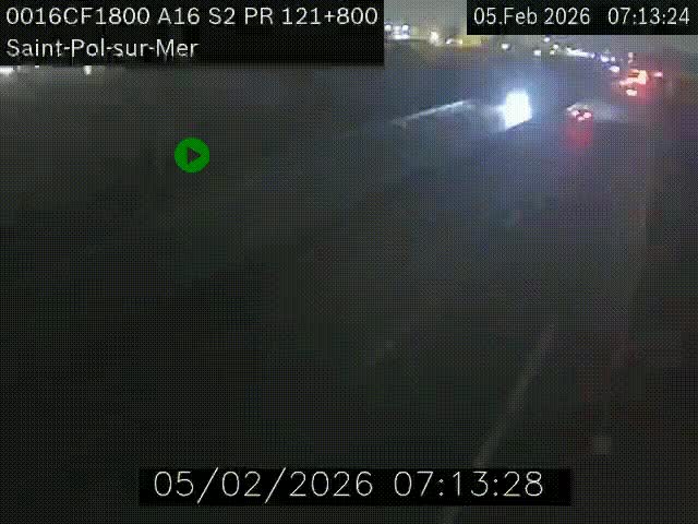 <h2>Webcam autoroute A16 à proximité de Dunkerque, à hauteur de la sortie Saint-Pol-sur-Mer. Vue orientée vers Calais</h2>