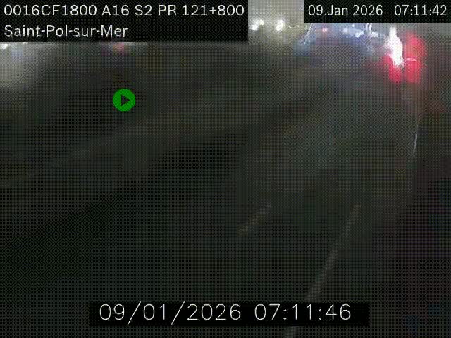 <h2>Webcam autoroute A16 à proximité de Dunkerque, à hauteur de la sortie Saint-Pol-sur-Mer. Vue orientée vers Calais</h2>