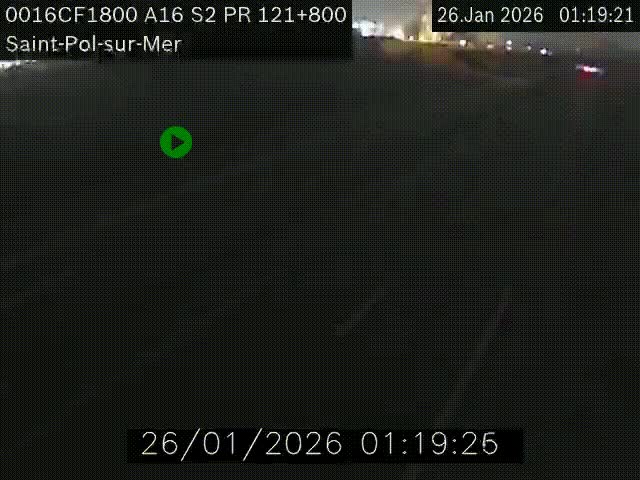 <h2>Webcam autoroute A16 à proximité de Dunkerque, à hauteur de la sortie Saint-Pol-sur-Mer. Vue orientée vers Calais</h2>
