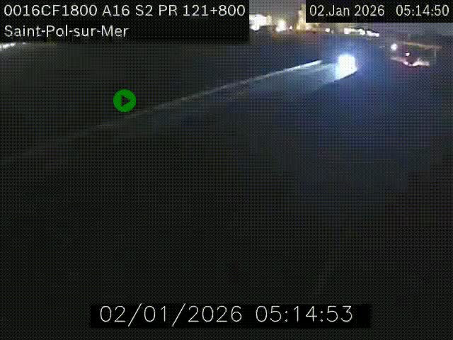 <h2>Webcam autoroute A16 à proximité de Dunkerque, à hauteur de la sortie Saint-Pol-sur-Mer. Vue orientée vers Calais</h2>