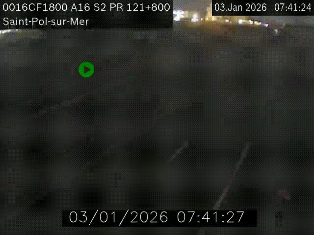 <h2>Webcam autoroute A16 à proximité de Dunkerque, à hauteur de la sortie Saint-Pol-sur-Mer. Vue orientée vers Calais</h2>