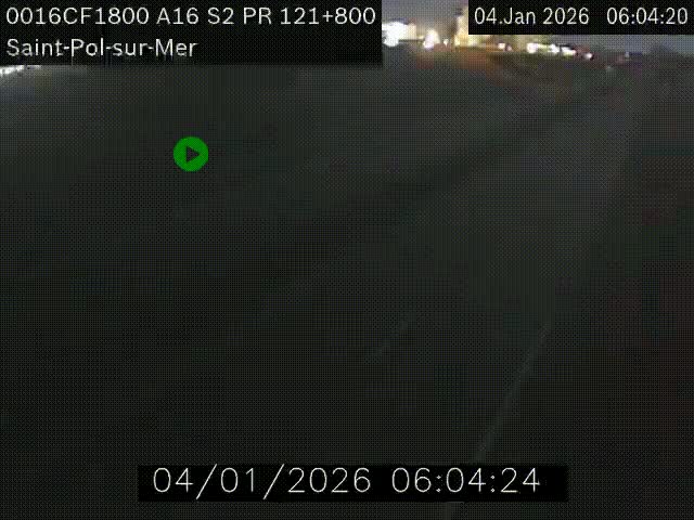 <h2>Webcam autoroute A16 à proximité de Dunkerque, à hauteur de la sortie Saint-Pol-sur-Mer. Vue orientée vers Calais</h2>
