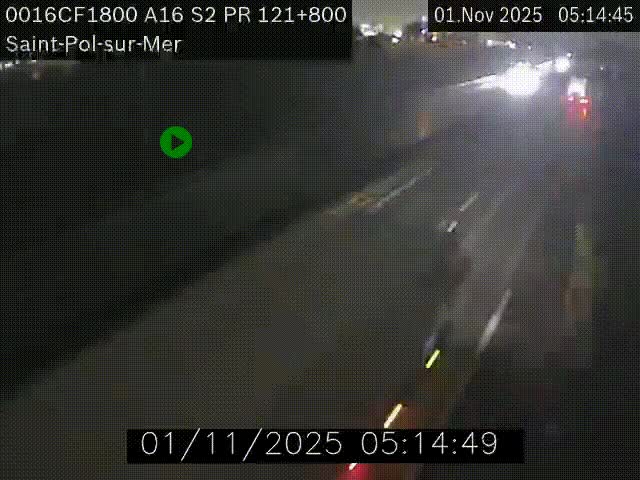 <h2>Webcam autoroute A16 à proximité de Dunkerque, à hauteur de la sortie Saint-Pol-sur-Mer. Vue orientée vers Calais</h2>