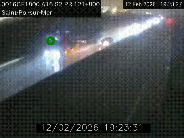 <h2>Webcam autoroute A16 à proximité de Dunkerque, à hauteur de la sortie Saint-Pol-sur-Mer. Vue orientée vers Calais</h2>