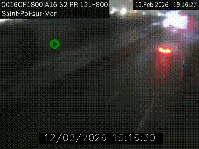 <h2>Webcam autoroute A16 à proximité de Dunkerque, à hauteur de la sortie Saint-Pol-sur-Mer. Vue orientée vers Calais</h2>