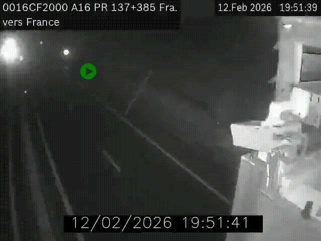 <h2>Webcam à la frontière franco-belge au niveau de Bray-Dunes/De-Panne sur l'autoroute A16. Vue orientée vers Calais</h2>