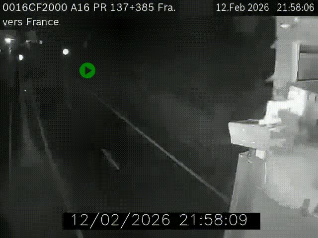 <h2>Webcam à la frontière franco-belge au niveau de Bray-Dunes/De-Panne sur l'autoroute A16. Vue orientée vers Calais</h2>