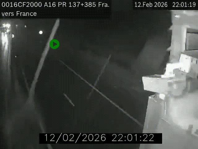 <h2>Webcam à la frontière franco-belge au niveau de Bray-Dunes/De-Panne sur l'autoroute A16. Vue orientée vers Calais</h2>