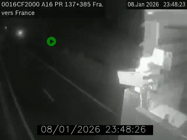 <h2>Webcam à la frontière franco-belge au niveau de Bray-Dunes/De-Panne sur l'autoroute A16. Vue orientée vers Calais</h2>