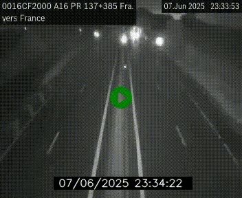 <h2>Webcam à la frontière franco-belge au niveau de Bray-Dunes/De-Panne sur l'autoroute A16. Vue orientée vers Calais</h2>