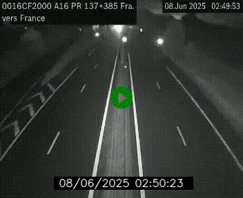 <h2>Webcam à la frontière franco-belge au niveau de Bray-Dunes/De-Panne sur l'autoroute A16. Vue orientée vers Calais</h2>