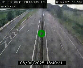 <h2>Webcam à la frontière franco-belge au niveau de Bray-Dunes/De-Panne sur l'autoroute A16. Vue orientée vers Calais</h2>