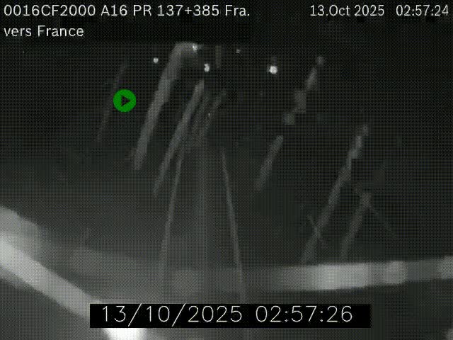 <h2>Webcam à la frontière franco-belge au niveau de Bray-Dunes/De-Panne sur l'autoroute A16. Vue orientée vers Calais</h2>