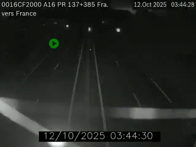 <h2>Webcam à la frontière franco-belge au niveau de Bray-Dunes/De-Panne sur l'autoroute A16. Vue orientée vers Calais</h2>