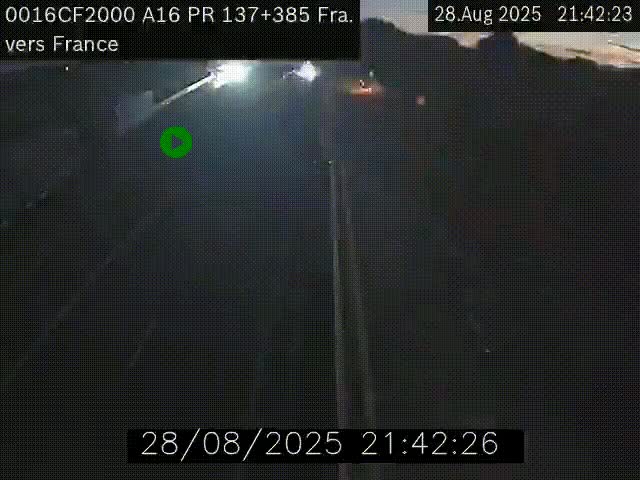 <h2>Webcam à la frontière franco-belge au niveau de Bray-Dunes/De-Panne sur l'autoroute A16. Vue orientée vers Calais</h2>