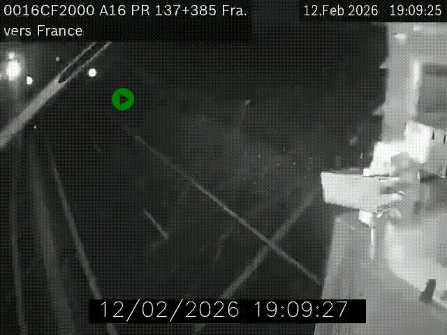 <h2>Webcam à la frontière franco-belge au niveau de Bray-Dunes/De-Panne sur l'autoroute A16. Vue orientée vers Calais</h2>