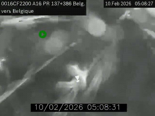 <h2>Webcam à la frontière franco-belge au niveau de Bray-Dunes/De-Panne sur l'autoroute A16. Vue orientée vers la Belgique</h2>