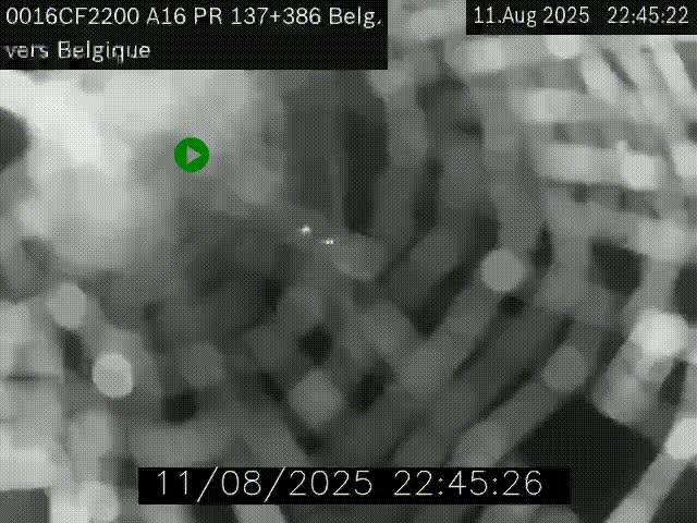 <h2>Webcam à la frontière franco-belge au niveau de Bray-Dunes/De-Panne sur l'autoroute A16. Vue orientée vers la Belgique</h2>