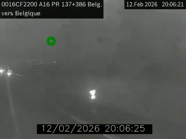 <h2>Webcam à la frontière franco-belge au niveau de Bray-Dunes/De-Panne sur l'autoroute A16. Vue orientée vers la Belgique</h2>