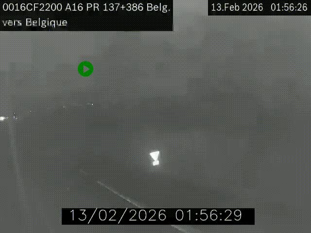 <h2>Webcam à la frontière franco-belge au niveau de Bray-Dunes/De-Panne sur l'autoroute A16. Vue orientée vers la Belgique</h2>