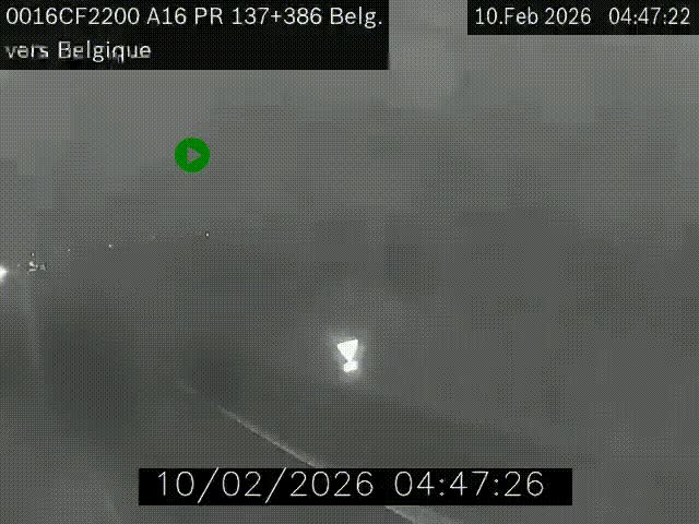 <h2>Webcam à la frontière franco-belge au niveau de Bray-Dunes/De-Panne sur l'autoroute A16. Vue orientée vers la Belgique</h2>
