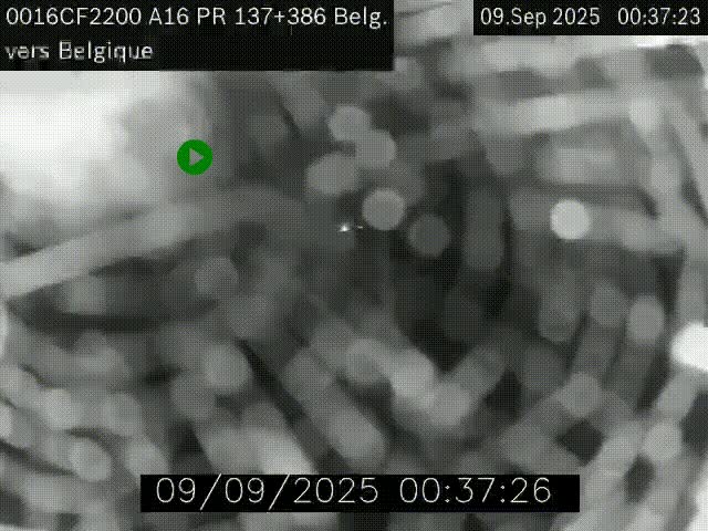 <h2>Webcam à la frontière franco-belge au niveau de Bray-Dunes/De-Panne sur l'autoroute A16. Vue orientée vers la Belgique</h2>