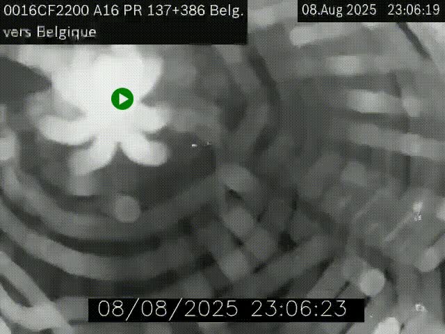 <h2>Webcam à la frontière franco-belge au niveau de Bray-Dunes/De-Panne sur l'autoroute A16. Vue orientée vers la Belgique</h2>