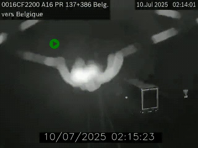 <h2>Webcam à la frontière franco-belge au niveau de Bray-Dunes/De-Panne sur l'autoroute A16. Vue orientée vers la Belgique</h2>
