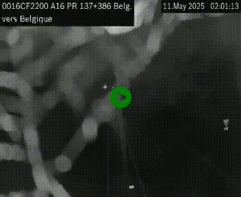 <h2>Webcam à la frontière franco-belge au niveau de Bray-Dunes/De-Panne sur l'autoroute A16. Vue orientée vers la Belgique</h2>