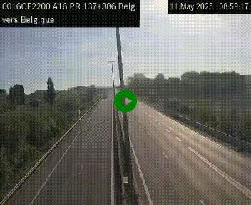 <h2>Webcam à la frontière franco-belge au niveau de Bray-Dunes/De-Panne sur l'autoroute A16. Vue orientée vers la Belgique</h2>