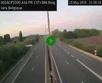 <h2>Webcam à la frontière franco-belge au niveau de Bray-Dunes/De-Panne sur l'autoroute A16. Vue orientée vers la Belgique</h2>