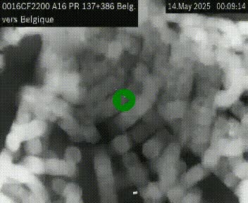 <h2>Webcam à la frontière franco-belge au niveau de Bray-Dunes/De-Panne sur l'autoroute A16. Vue orientée vers la Belgique</h2>